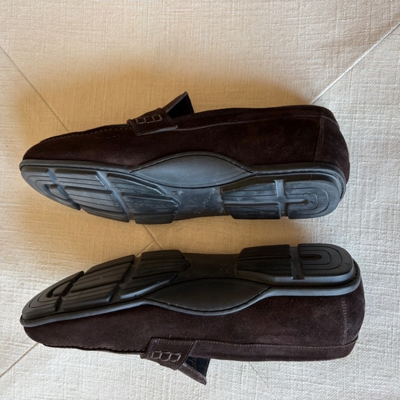 Bruno Magli Brown Suede Loafers - Size 11 - Excellent Condition